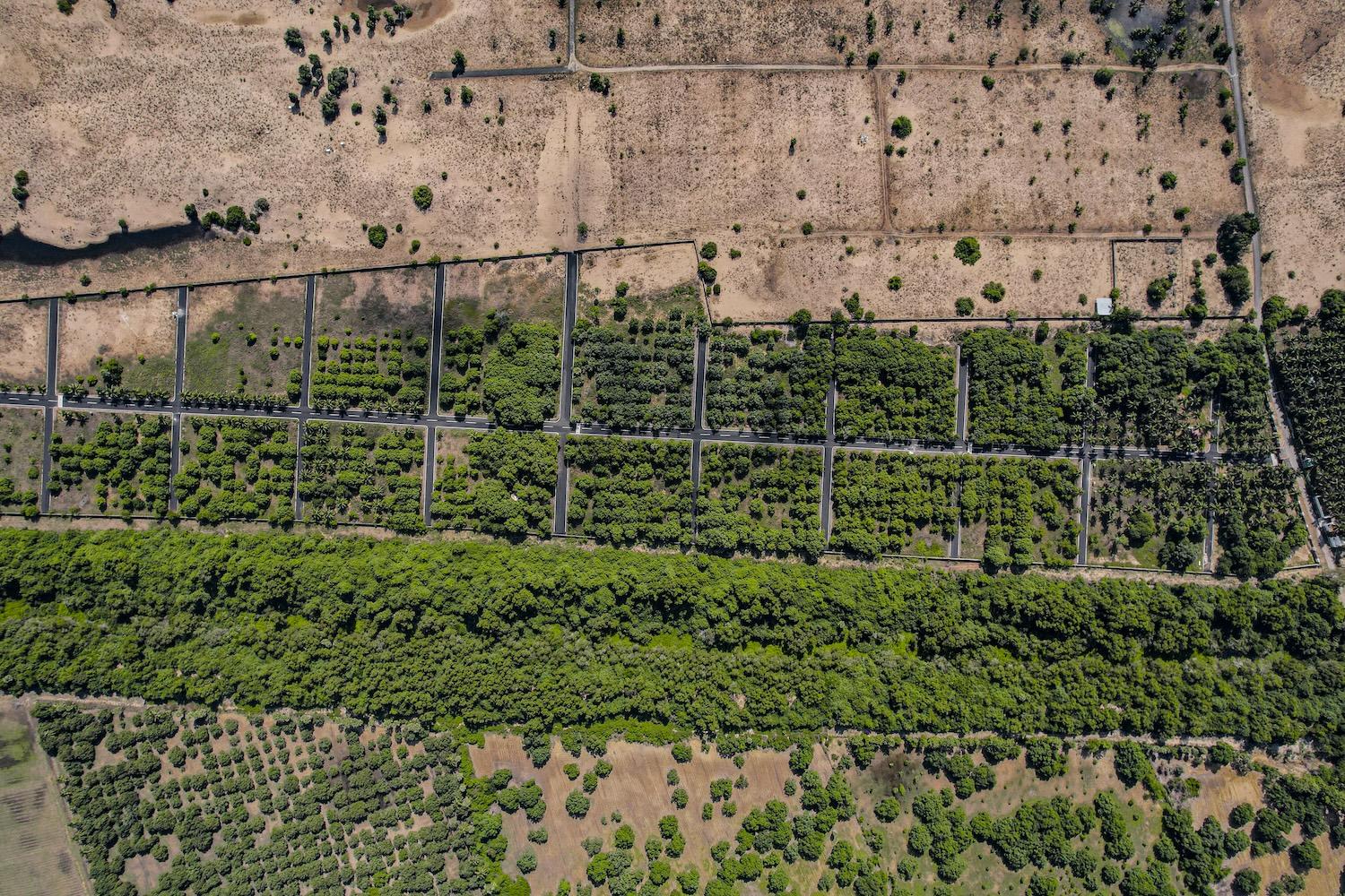 04 aerial view landscape - DTCP Plots near Beach in Panaiyur - ECR