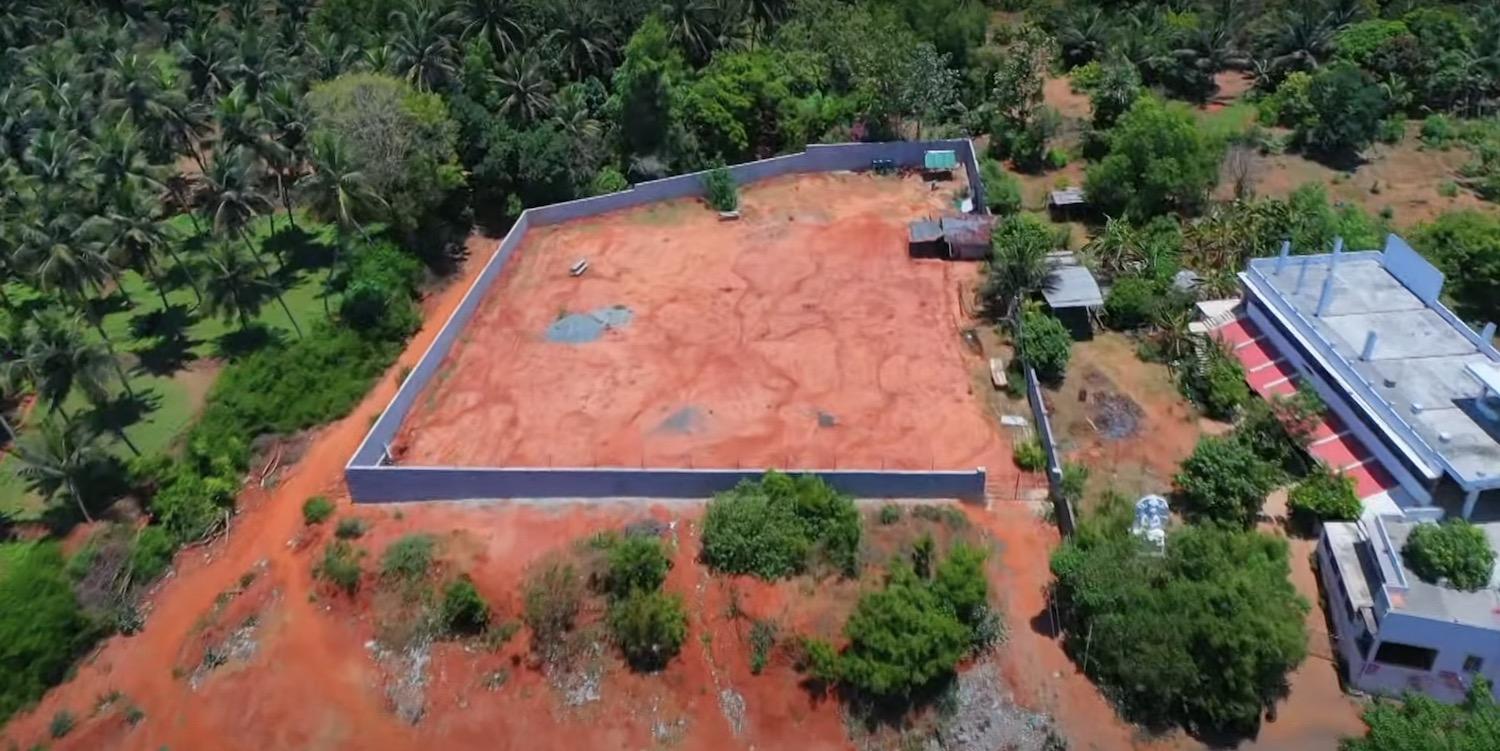 04 drone view side 1 - Red Soil Land near Auro Beach in Auroville