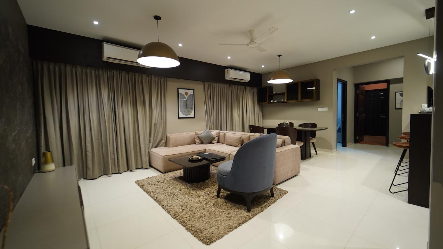 03 living area with sofa - Smart Apartment Homes by Akshaya in Thoraipakkam - OMR