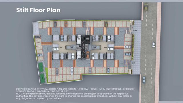 02 stilt floor plan - 4 BHK Luxury Apartments by Nahar Group in Adyar