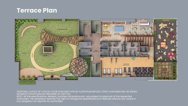 03 terrace plan - 4 BHK Luxury Apartments by Nahar Group in Adyar