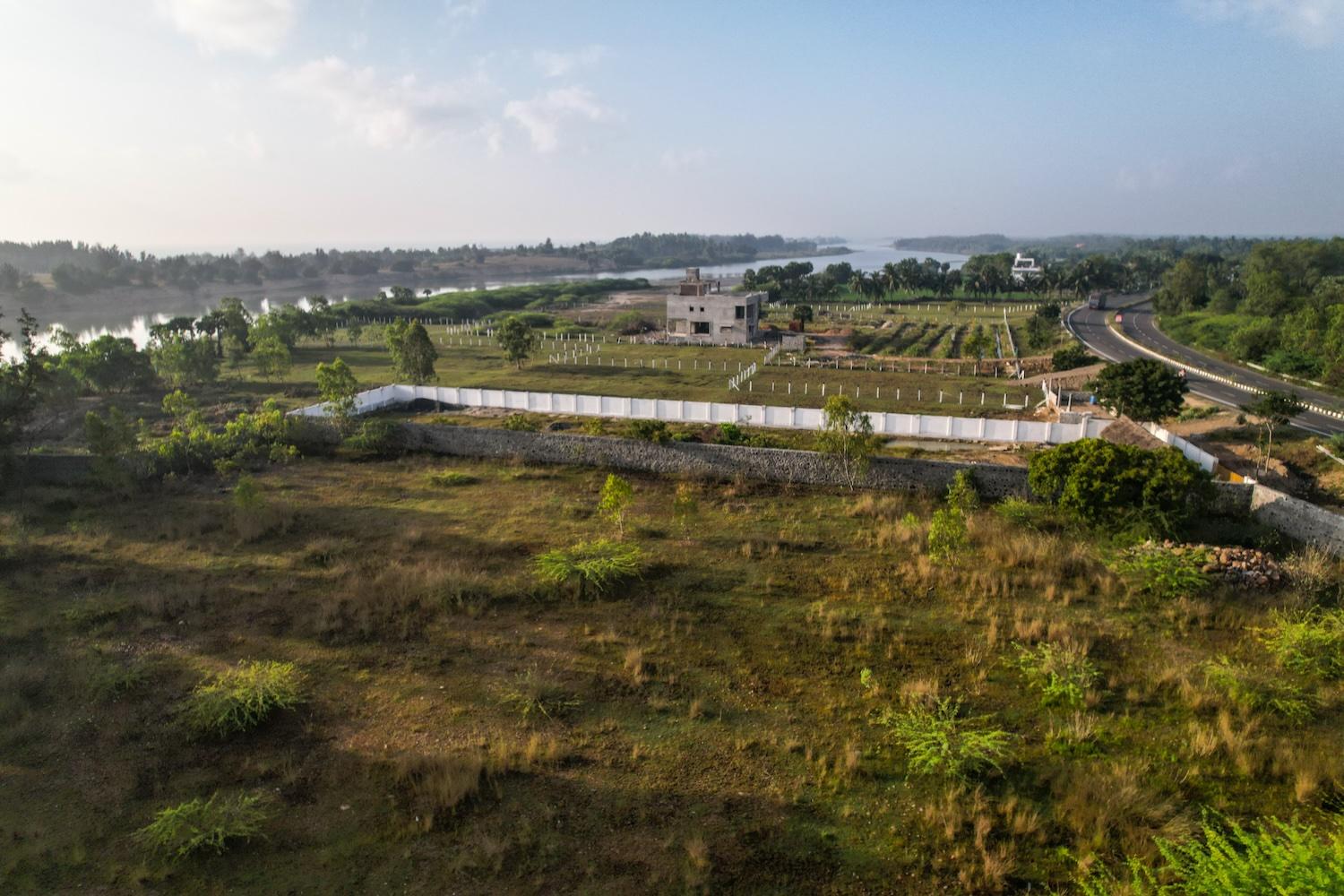 04 land area view - Backwater Property on Highway in Mudaliarkuppam - ECR