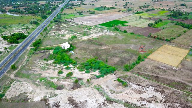 01 drone view highway - Commercial Farm Land on NH38 in Ulundurpet - Trichy Highway