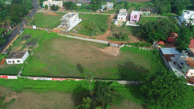 01 drone view side - Land with Beach View in Cuddalore Beach