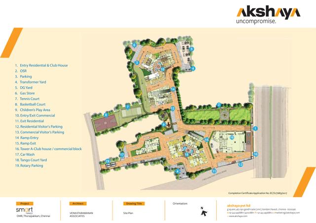 01 site plan - Smart Apartment Homes by Akshaya in Thoraipakkam - OMR