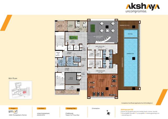 05 club house 10th floor - Smart Apartment Homes by Akshaya in Thoraipakkam - OMR